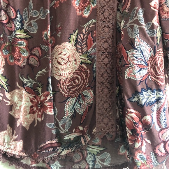 Mauve Purple Floral Long Sleeve Top - Picture 5 of 5